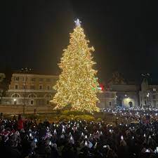 La magia del Natale a Roma. Acceso l’albero in piazza del Popolo